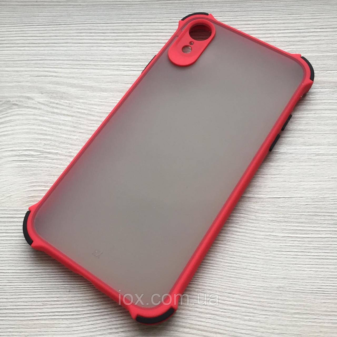 Противоударный чехол Armor Frame для iphone XR красный
