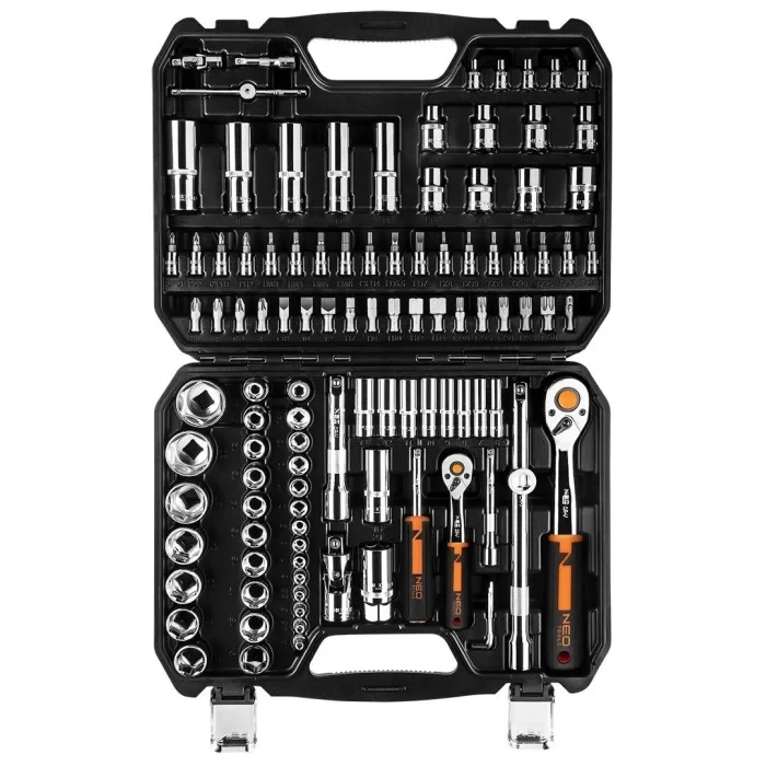 Набір інструментів головки змінні NEO Tools (1/2", 1/4", 110 шт.)
