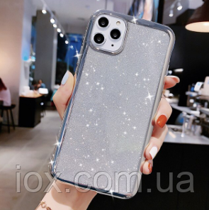 Силіконовий чохол з камінням Сваровські для Iphone 12/12pro