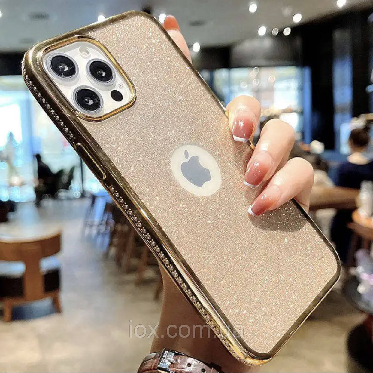 Силіконовий чохол з камінням Сваровські для Iphone 11pro MAX