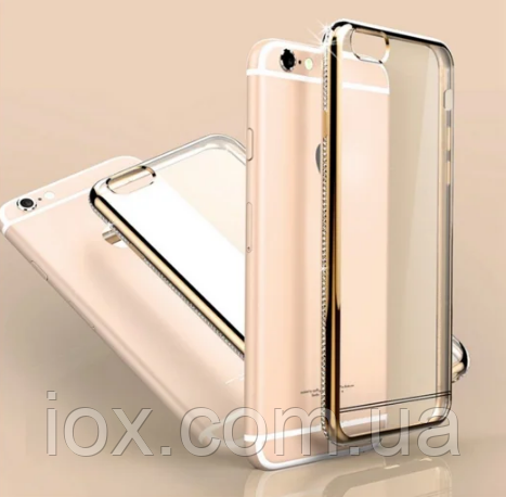 Силіконовий чохол з камінням Сваровські для Iphone 11
