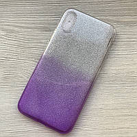 Мерехтливий силіконовий фіолетовий чохол для iphone X X Iphone Х 5.8 дюймів