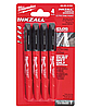Маркери Milwaukee InkZAll для будмайданчика, чорний, ультра-тонкий 4 шт/компл., фото 2