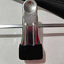 Плечики вішалки з прищіпками 35 см тремпеля для штанів і спідниць хромовані металеві посилені упаковка 10 шт, фото 2