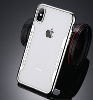 Силіконовий чохол Super Slim Creative TPU Case з срібними яскравими ободами для Iphone X XS5.8 дюймів