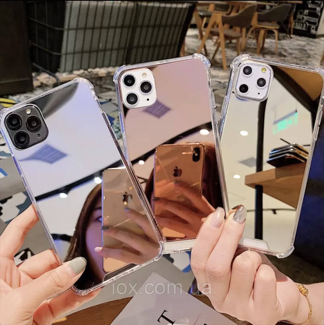 Дзеркальний силіконовий чохол iphone 14pro