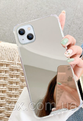 Дзеркальний срібний силіконовий чохол iphone 14 6.1дюйма