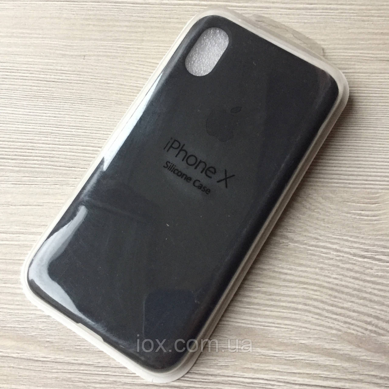 Силіконовий чорний чохол для iphone X XS в упаковці