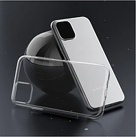 Фирменный силиконовый прозрачный чехол iPhone 11pro Max в упаковке Hoco