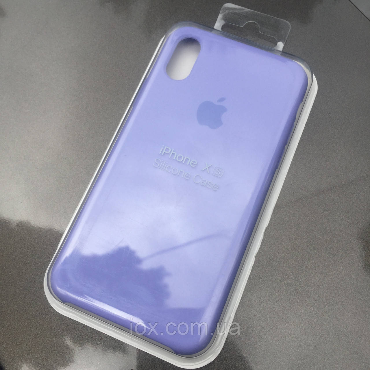 Небесний Силіконовий чохол+мікрофібра для iphone Х/XS в упаковці