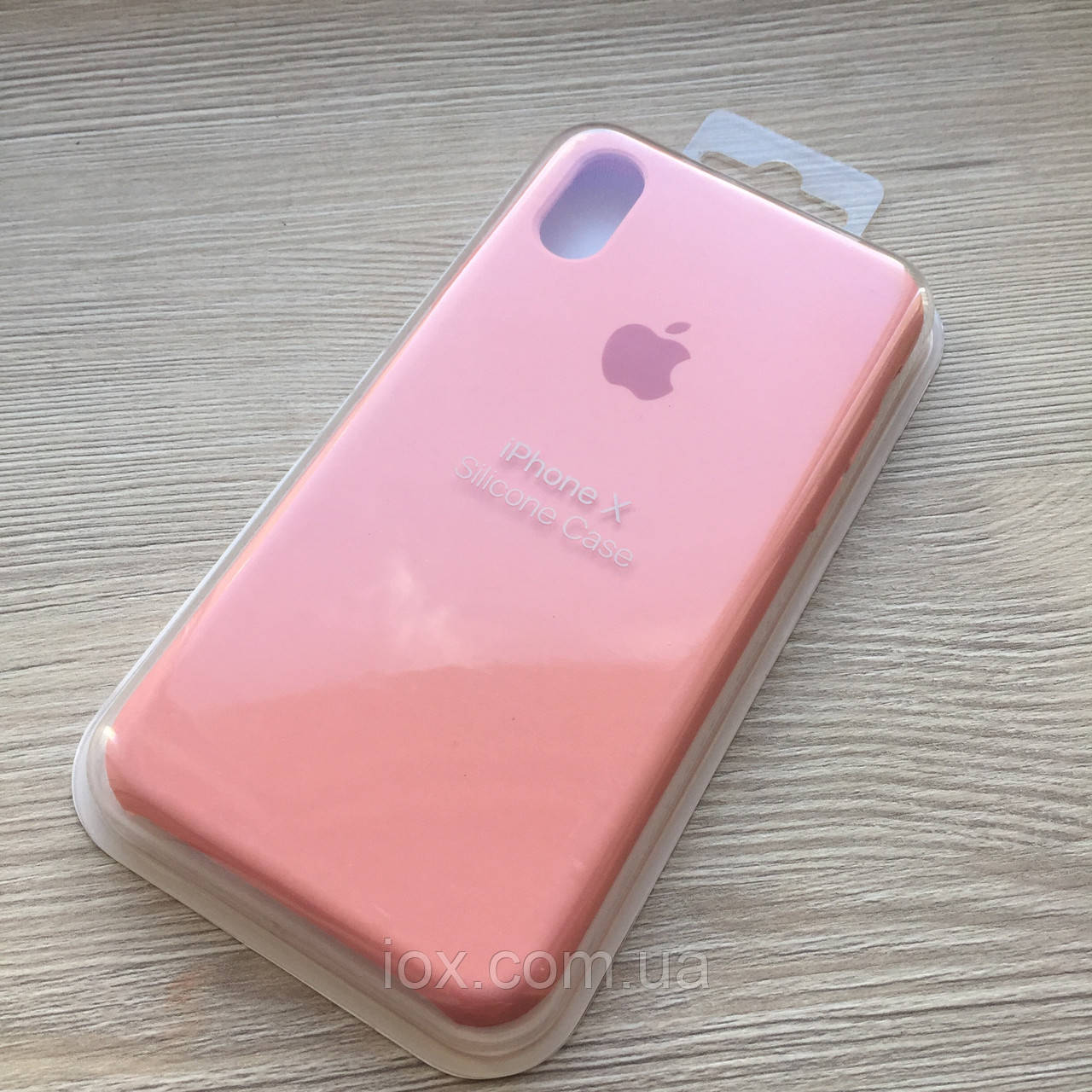 Рожевий Silicone Case для iphone Х/XS в упаковці