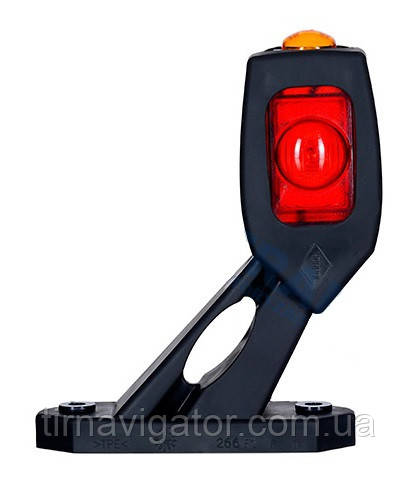 Габарит LED ріжок 45* короткий біло-черв-жовт лівий LD2115 L