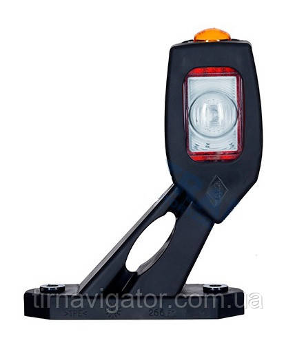 Габарит LED ріжок 45* короткий біло-черв-жовт правий LD2115 R