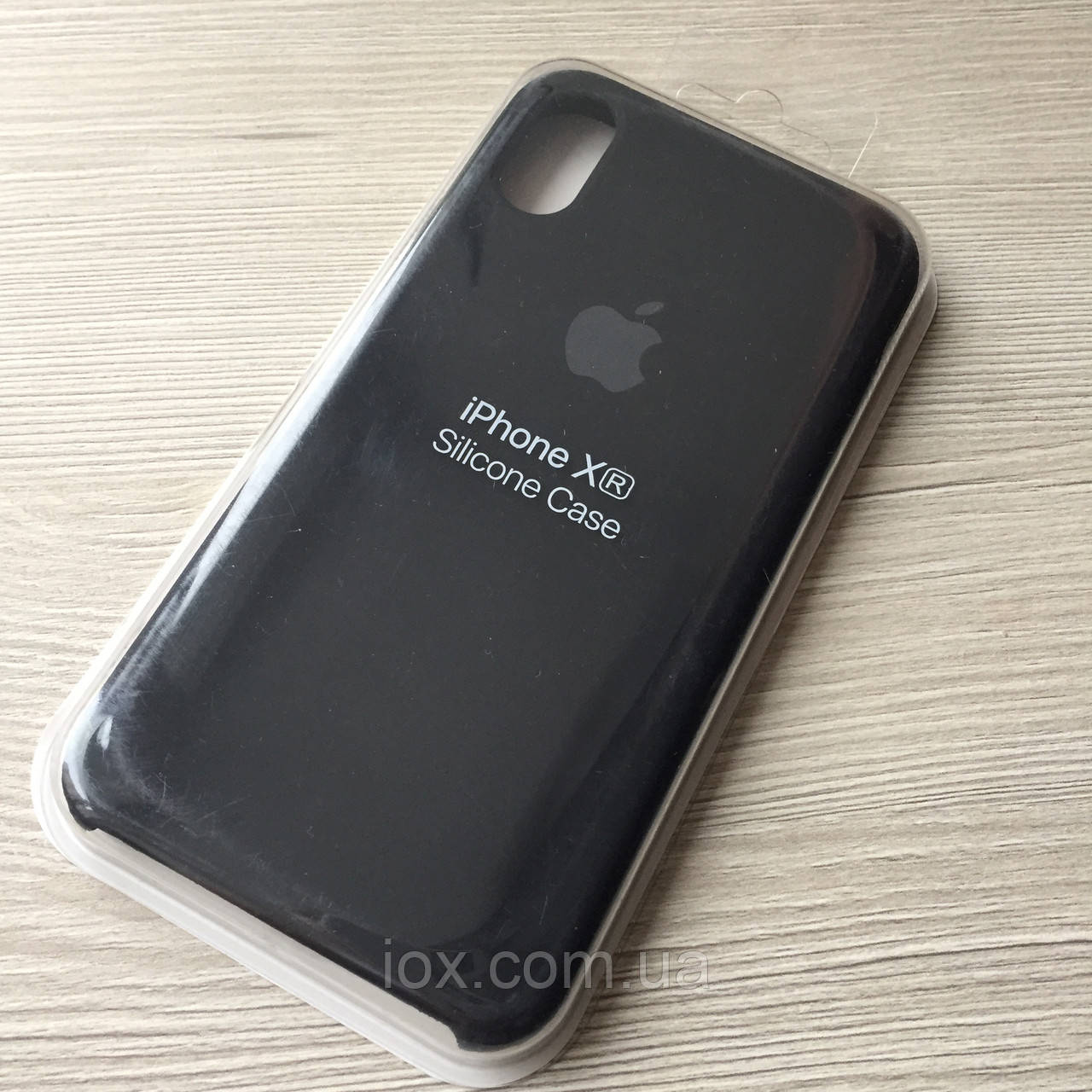 Чорний Silicone Case для iphone ХR в упаковці силікон+мікрофібра