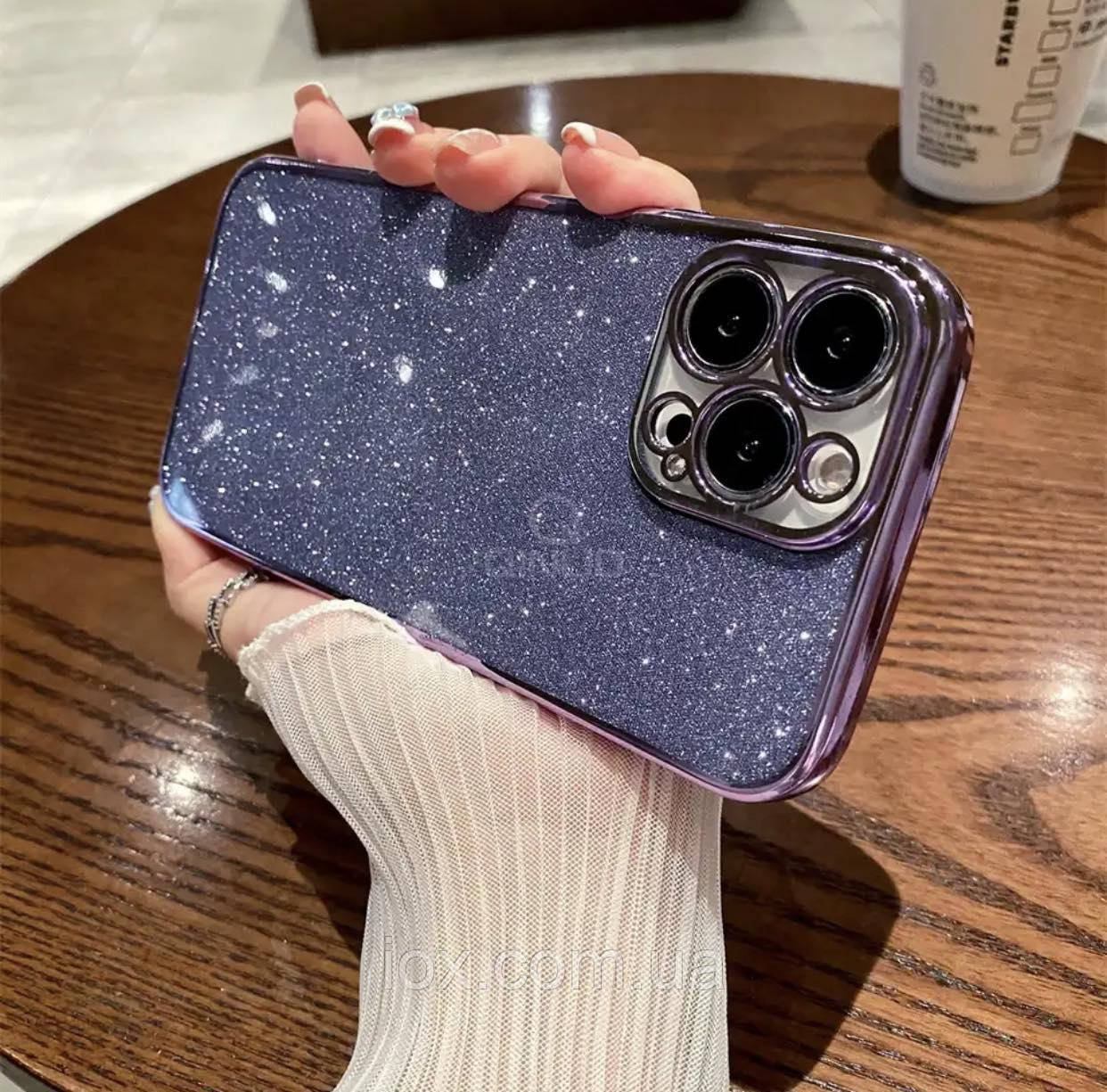 Подвійний чехол 2+1 фіолетовий+прозорий силіконовий iphone 14Pro Max, фото 1