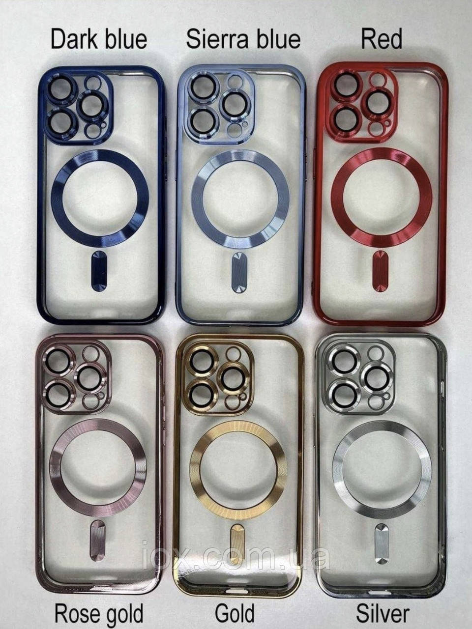 Прозрачно-кольорові чехли MagSafe для Iphone 14 Pro Max