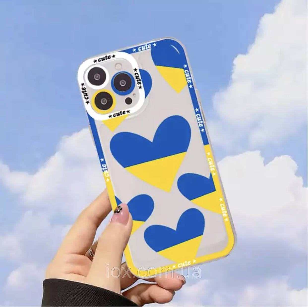 Силіконовий чехол укрінські серця для iphone 14pro max