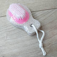 Пемза для педикюру зі щіткою 95*55 мм Рожевий (KG-10389), фото 3