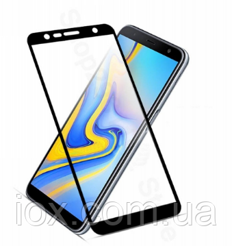 Захисне чорне скло 2.5 D Full Glue Samsung J4+ 2018/J415