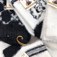 Жіночі норкові теплі шкарпетки Syltan (чорно-білий), фото 3
