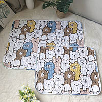 Многоразовая пеленка для собак Pet Style "Разноцветные мишки" 50х70 см
