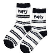 Жіночі норкові теплі шкарпетки Syltan (чорно-білий), фото 2