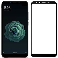 Захисне чорне скло 2.5 D Full Glue Xiaomi Mi A2/6X