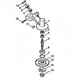 Стопорна гайка для мотокоси STIHL FS 55, FS 56, FS 70, FS 87, FS 90, FS 94, FS 120, FS 250, фото 2