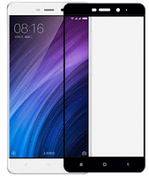 Захисне чорне скло 2.5 D Full Glue Xiaomi Redmi 4a