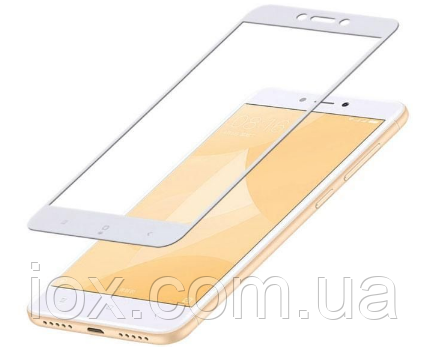 Захисне біле скло 2.5 D Full Glue Xiaomi Redmi 4X