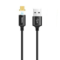 Кабель Hoco U28 Magnetic Lightning-USB 1m black