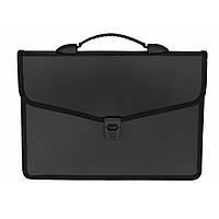 Папка - портфель Buromax 3 compartments, with a lock, black (BM.3734-01)