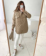 Стильная легкая стеганная женская удлиненная куртка. Синтипон +150. Карманы, пуговицы,пояс.42,44,46,48. Цвет4