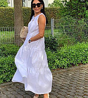 Супер стильное женское любимое платье А силуэта Софт 42-46 Цвета 5 Белый