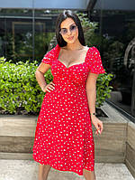 Модное летнее женское платье-полубатал Качественный турецкий натуральный штапель 50-52 Цвета 5