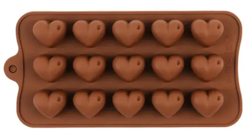 Силіконова форма для шоколаду, цукерок, для льоду "Сердечка"