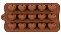 Силиконовая форма для шоколада, конфет, для льда "Сердечки"