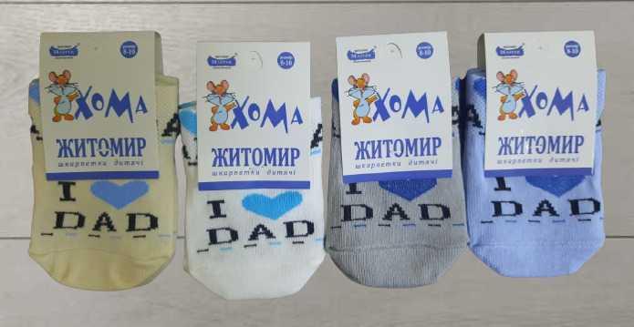 Шкарпетки для хлопчика демісезонні середні, I Love DAD, Майстер