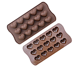 Силіконова форма для шоколаду, цукерок, для льоду "Сердечка", фото 2