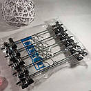 Плечики вішалки з прищіпками 35 см тремпеля для штанів і спідниць хромовані металеві посилені упаковка 10 шт, фото 9