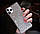 Срібний силіконовий чохол для Iphone 14 Pro Max з камінням Сваровскі, фото 3