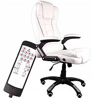 Крісло офісне з масажем BSB білий