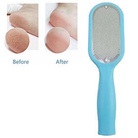 Тертка для ніг металева (пемза, пилка педикюрна) 184 Блакитний