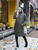 Зимовий круте жіноче пальто/куртка. Капюшон, кишені, блискавка. Плащівка синтепон 250. 42, 44, 46 (Кольору 4)
