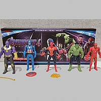 Набір супергероїв Марвел Месники з аксесуарами 5 фігурок