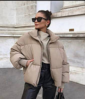 Женская куртка стильная, ткань плащевка "канада", рукава-ткань кашкорсе, синтепон 200 (42-46)