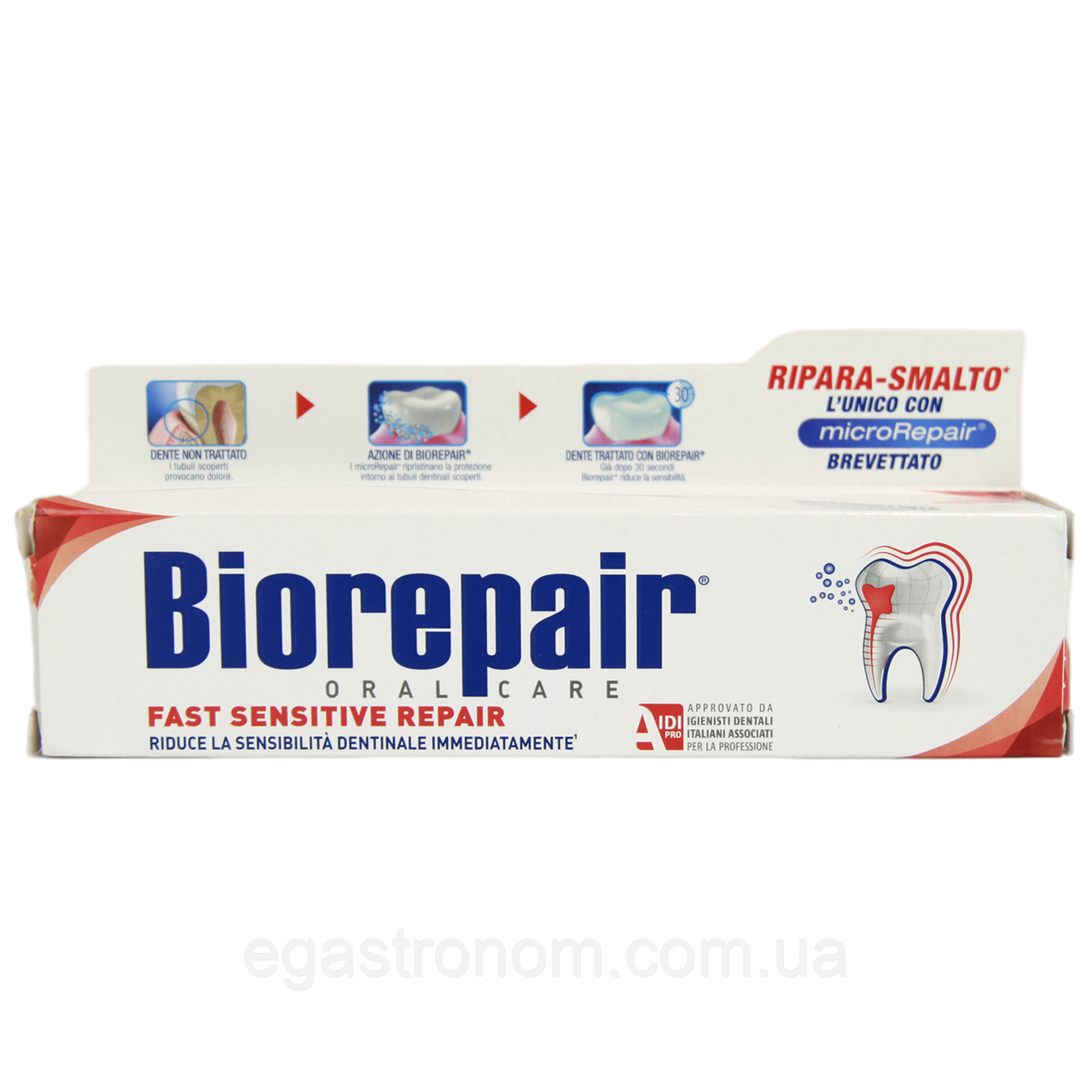 Зубна паста для чутливих зубів Біоріпеа Biorepair fast sensitive repair 60ml 12шт/ящ (Код: 00-00011397)