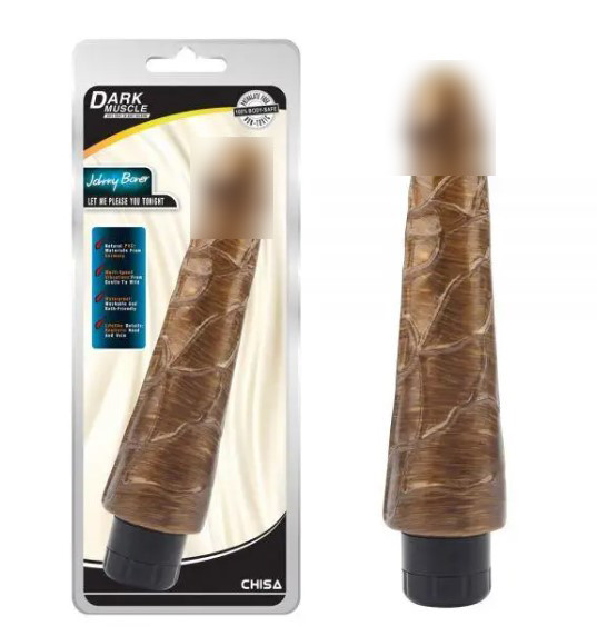 Золотистий мультишвидкісний вібратор Johnny Boner, фото 1