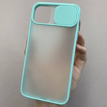 Чохол для Apple iPhone 11 Pro Max матовий із закритою камерою чохол на телефон айфон 11 про макс бірюзовий cur, фото 1