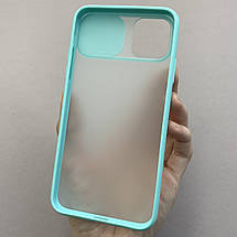 Чохол для Apple iPhone 11 Pro Max матовий із закритою камерою чохол на телефон айфон 11 про макс бірюзовий cur, фото 2